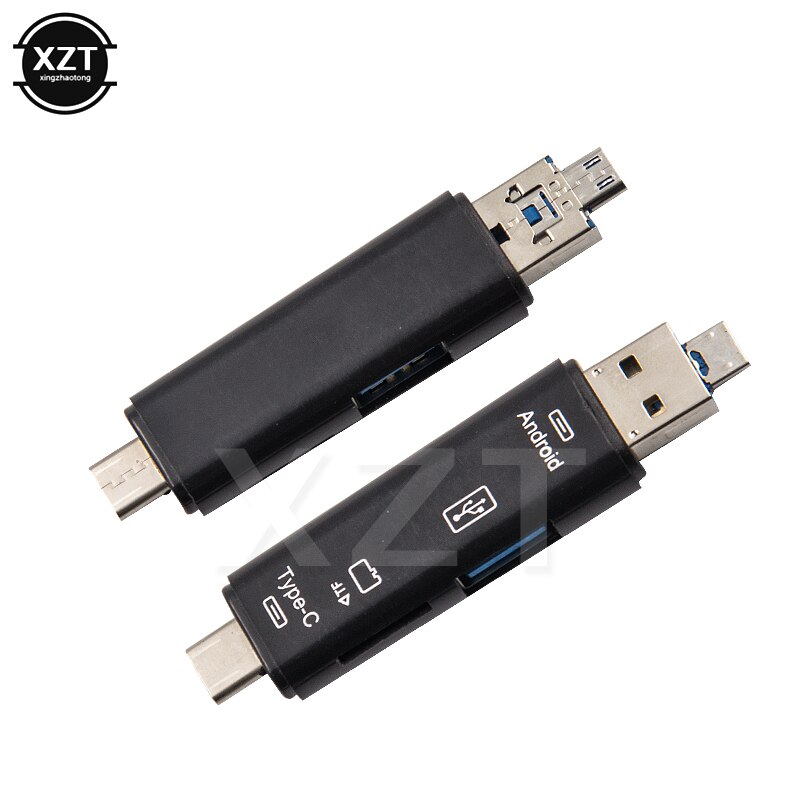new Type-c 5-in-1 OTG Card Reader for Android Letv Type-c Phone/ Type-c Universal For TF Micro SD / Micro USB / USB Card Reader. 