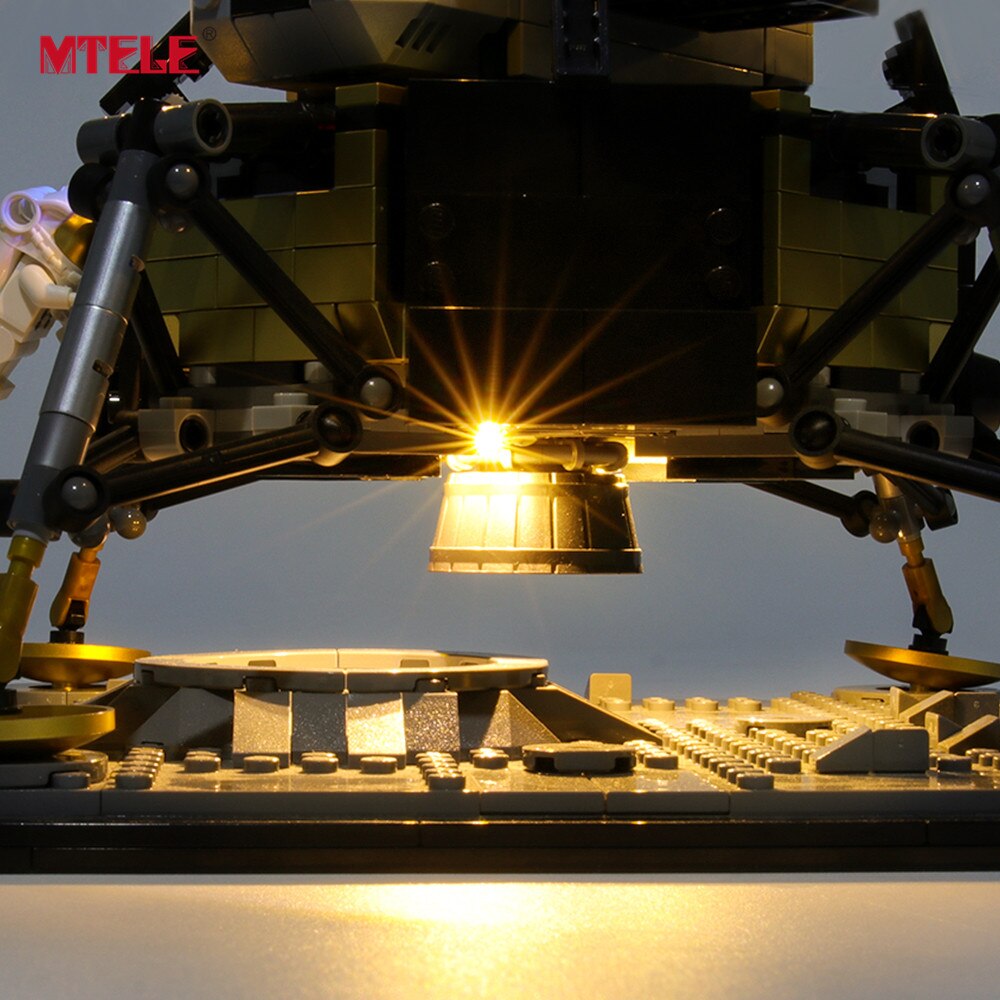 【happy one】MTELE Brand LED Light Up Kit Creator Apollo Lunar Lander Set Compatile With 10266. 