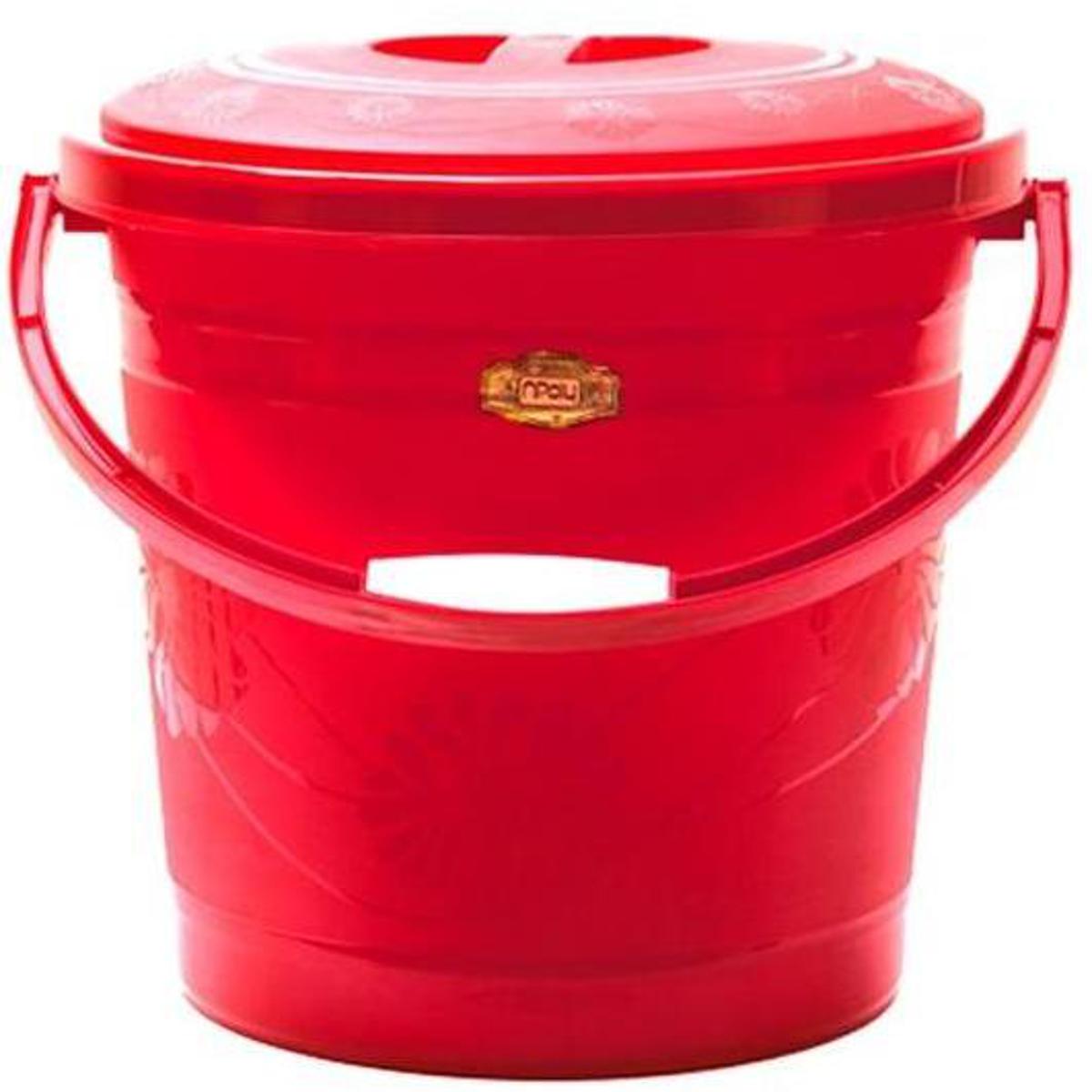 Design Bucket PL H 30L With Lid - Red
