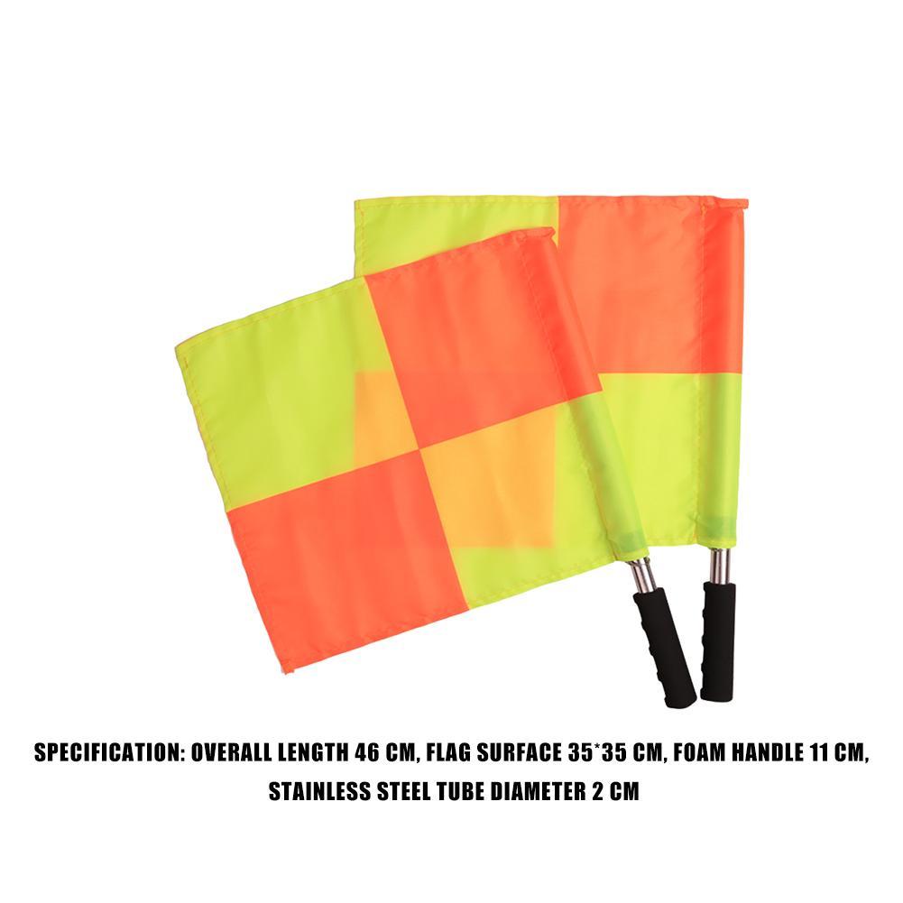 2pcs Soccer Referee Flags Football Linesman Side Line Judge Flags Equipment. 