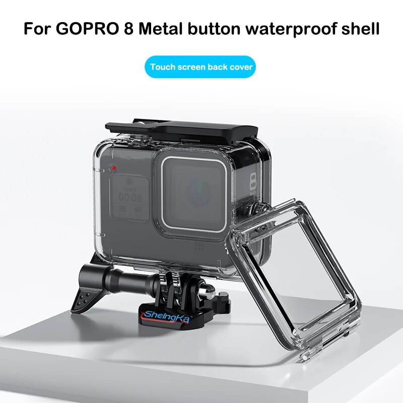 60m Underwater Waterproof Case for GoPro Hero 8 Black Action Camera Protective Housing Cover Shell Frame for GoPro 8 Accessery. 