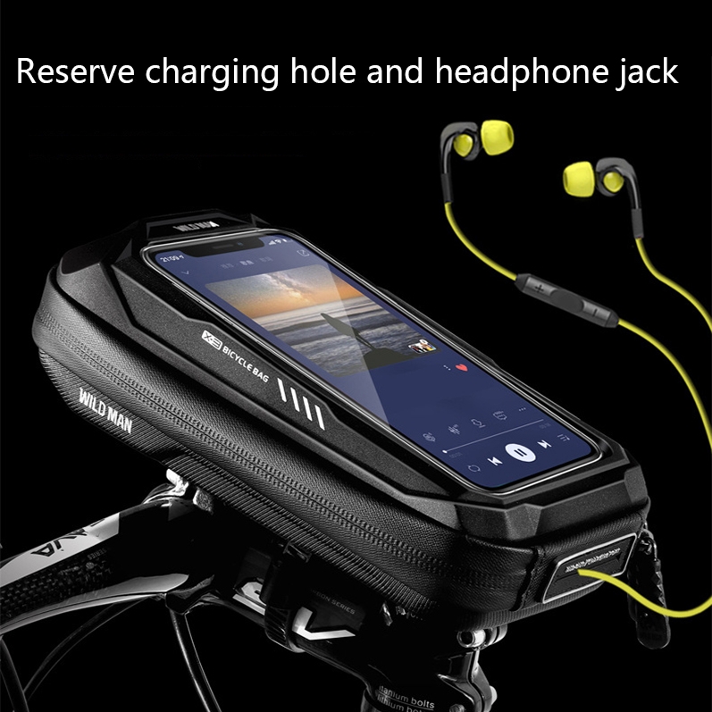 (New)WILD MAN X3 0.5L EVA Hard Shell Bicycle Touch Screen Phone Bag. 