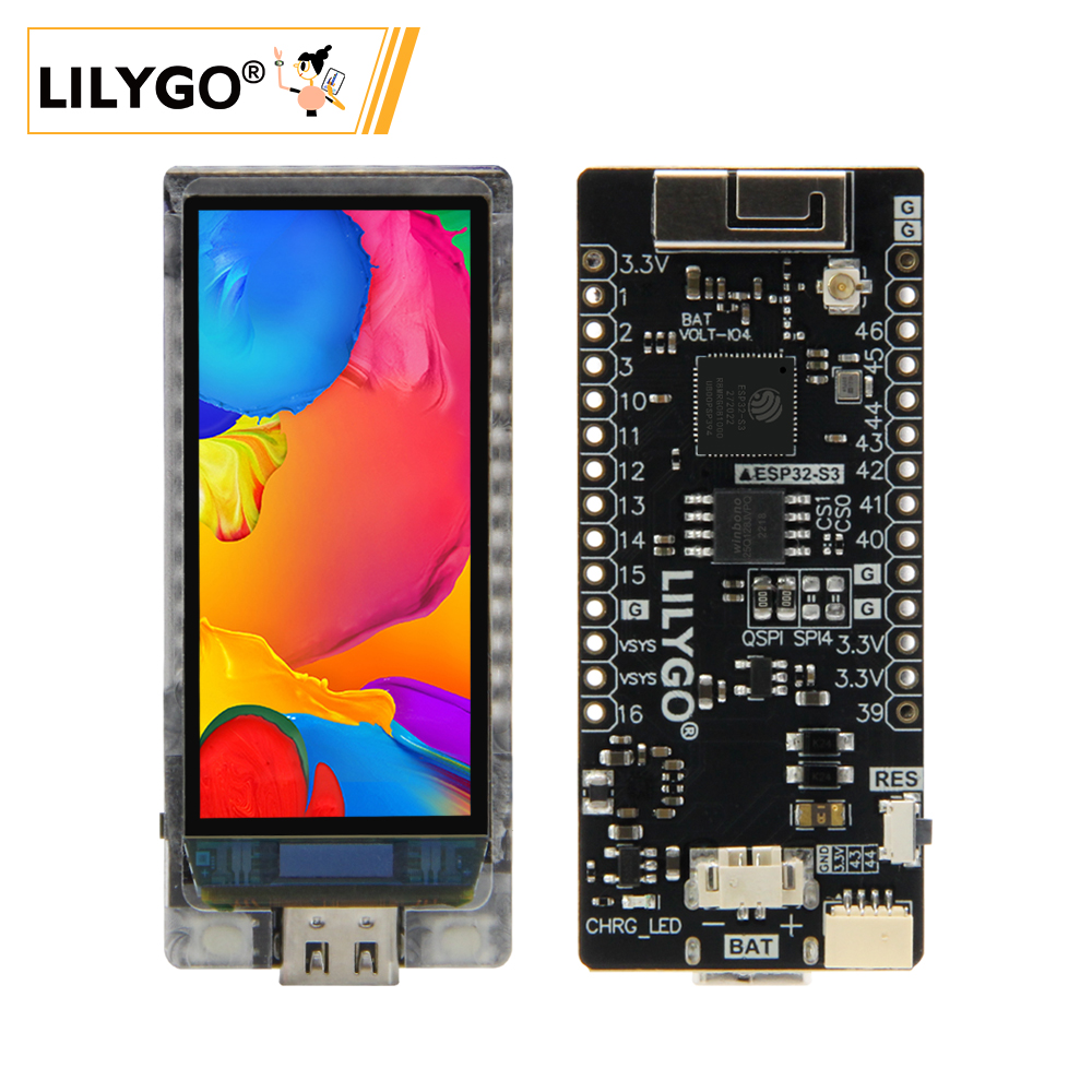 LILYGO® T-Display-S3 AMOLED ESP32-S3 1.91 inch AMOLED development board