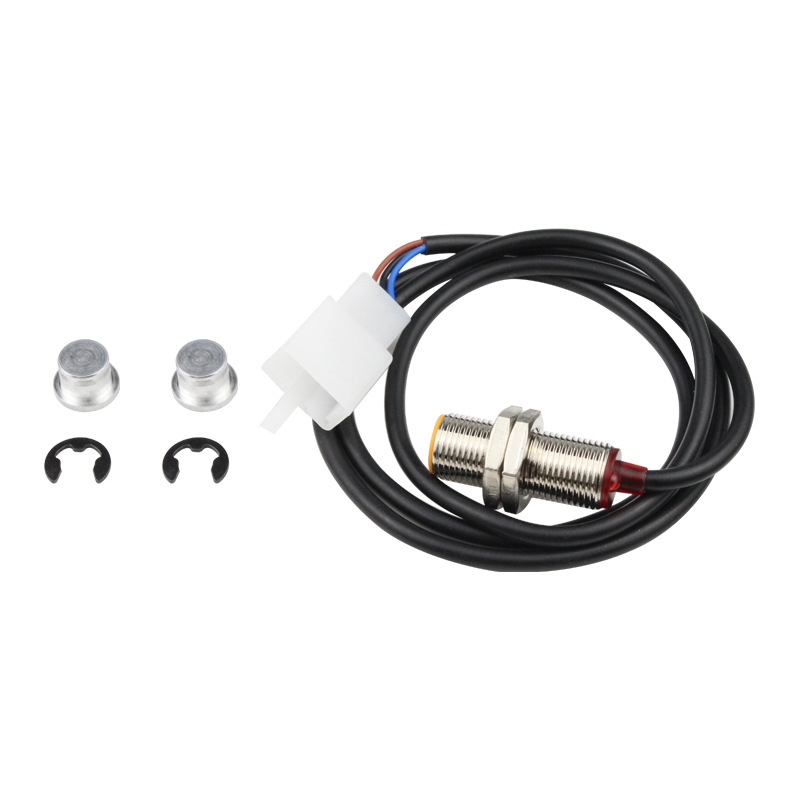 LI 12V Motorcycle Speedometer Sensor Cable With 2 Magnets Digital Instrument Sensor, Speedometer Replacement Kit Universal For Motorbike ATV Scooter. 