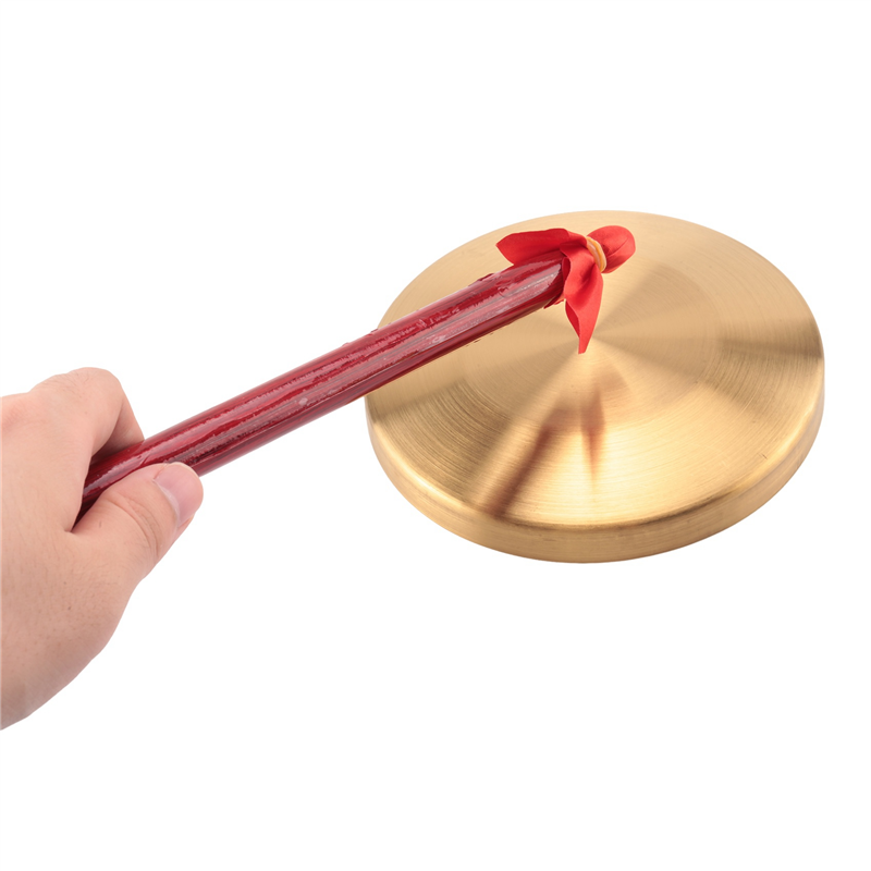 15.5cm 6-Inch Gongs and Drums Orff Percussion Folk Instruments Gongs and Drums for Outdoor Performance Durable Easy to Use Gold-Yellow. 