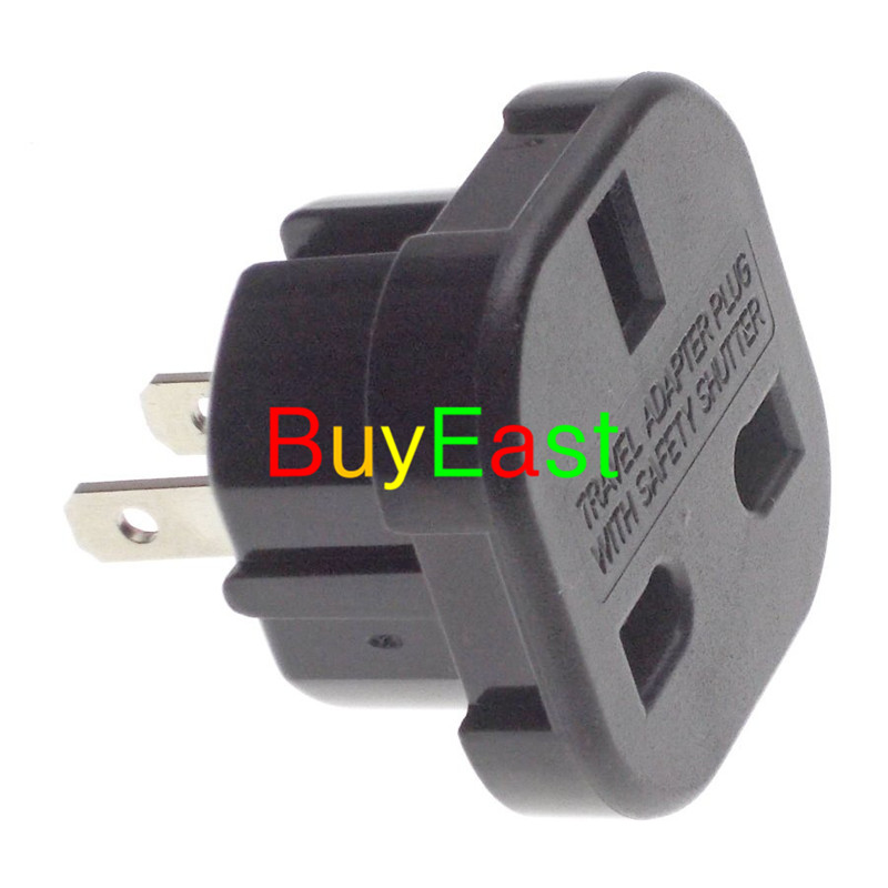 UK to AU/US,Japan,Taiwan 2 flat Pin Plug Adapter Pin can rotatable to AU or US Max 240V 10A/16A