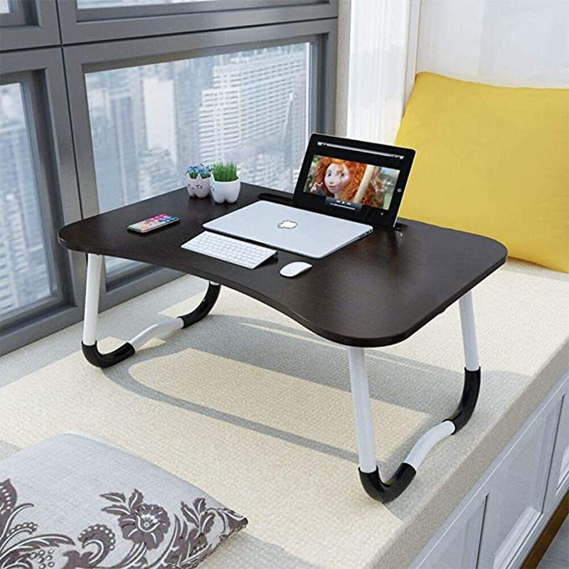 Adjustable Folding Dormitory Lap Desk Portable Bed Laptop Table for Couch and Sofa, Breakfast Tray, Notebook Stand Reading Holder. 