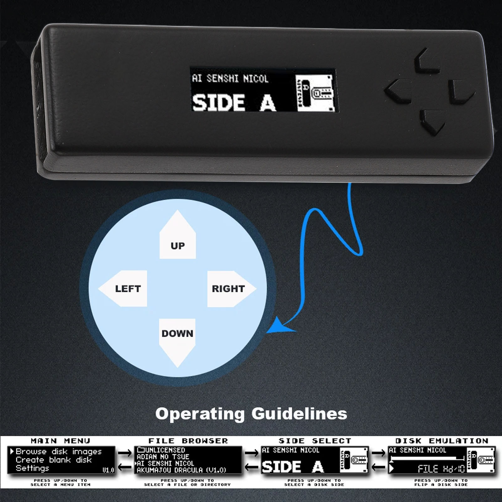 Disk System Drive Emulator Professional Console Disk Drive Emulator Plug and Play for Game Accessory. 