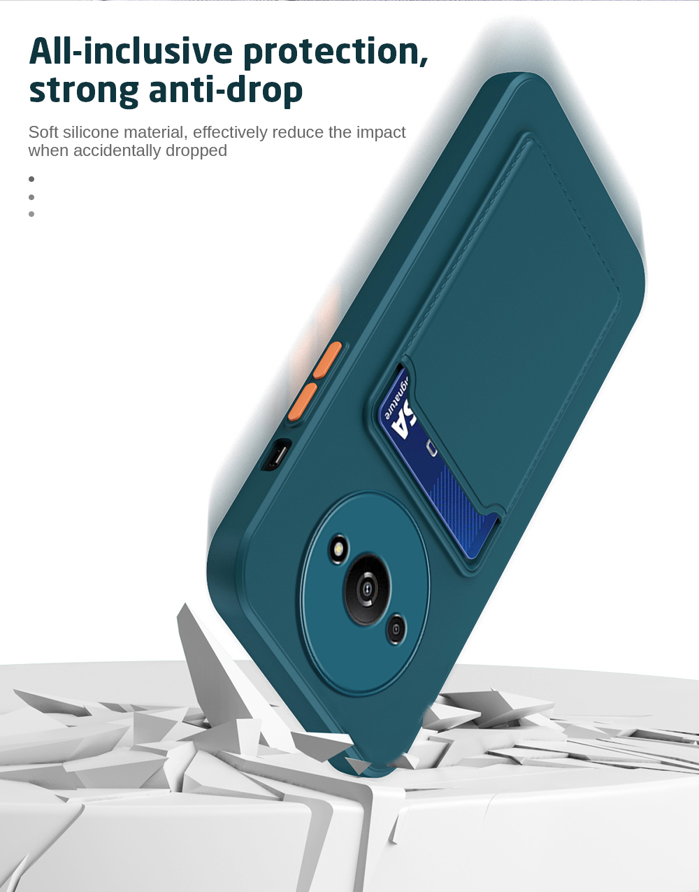 For Xiaomi Redmi A3/Poco C61 Rubik's Cube Card TPU Case for Redmy a3 Poco C61 Solid Color Anti-Fingerprint All-Inclusive Phone Back Cover. 