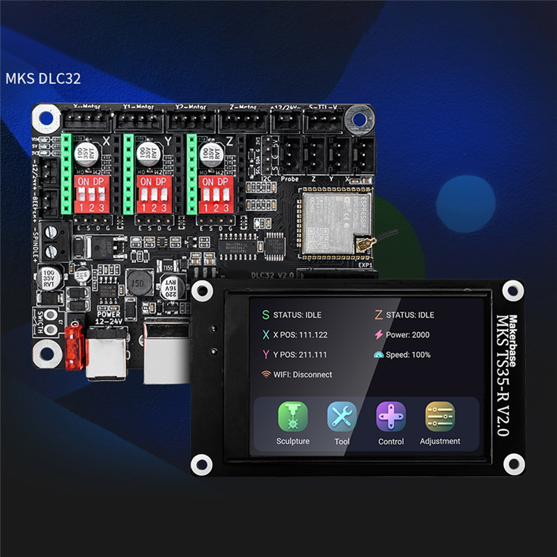 MKS DLC32 V2.1 32Bits Motherboard Offline ESP32 WiFi Controller for CNC Laser Engraving Machine. 