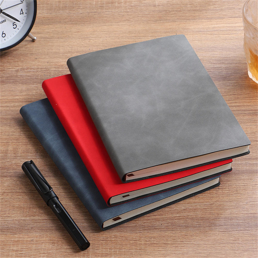 100 Pages Business Notebook Professional Premium Quality Hardcover A5 Notebook A5 Size PU Leather Exercise Book for Office Meetings Business Professionals Journaling -Taking Academic Use. 