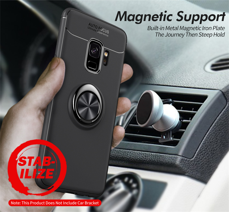 For Huawei P10 Lite mobile phone case, magnetic ring bracket, full edge wrapping, anti falling soft rubber, high-grade business. 