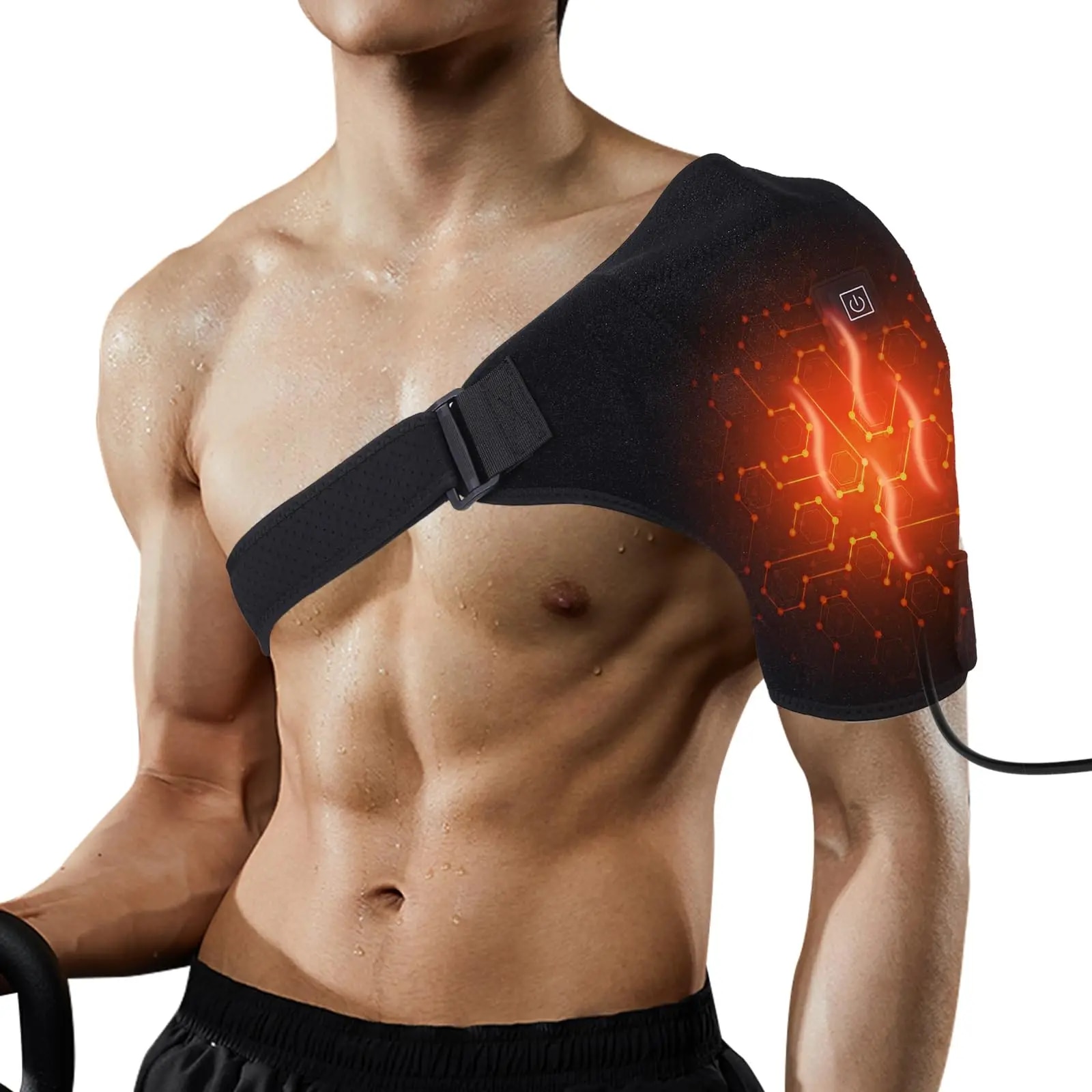 Heated Shoulder Wrap Brace Adjustable Shoulder Heating Pads ...