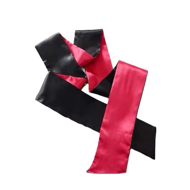 Silk satin face, fun and comfortable mask, handcuffs with double-sided straps, can be used for tying hands, silky couple, game, foreplay, eye covering. 