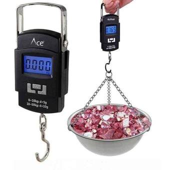 Portable Digital 50 Kg Weighing Scale With Metal Hook - Weight Machine. 