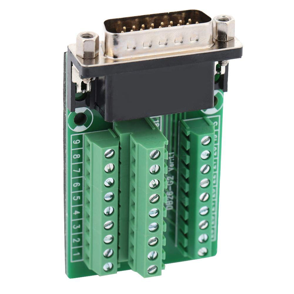 26 Pin DB26 D-SUB Male Adapter to PCB Terminal Signals Module. 