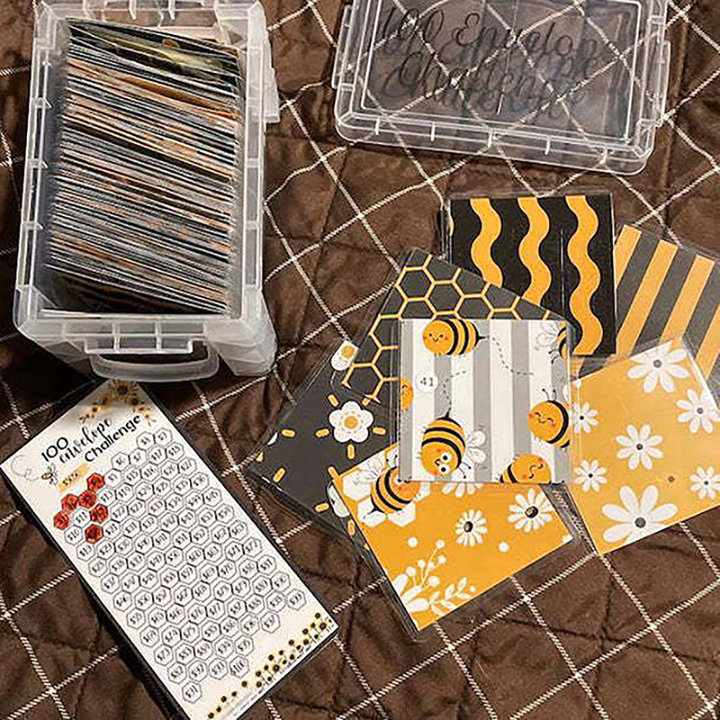 100 Envelope Challenge Box Set, Easy And Fun Way To Save $10,000 Money, Envelopes Money Saving Challenge, Savings Challenges Demoo. 