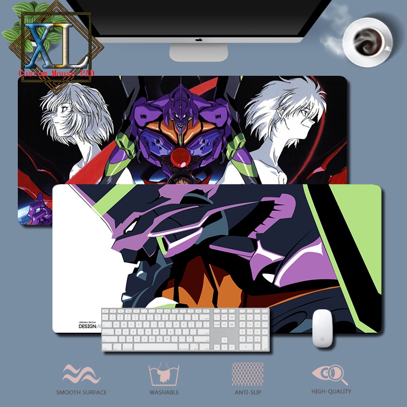 Custom Gaming Mouse Pad Neon Genesis Evangelion Mouse Pad New EVA Extra Large Anti-Slip Office Gaming Long Mousepad