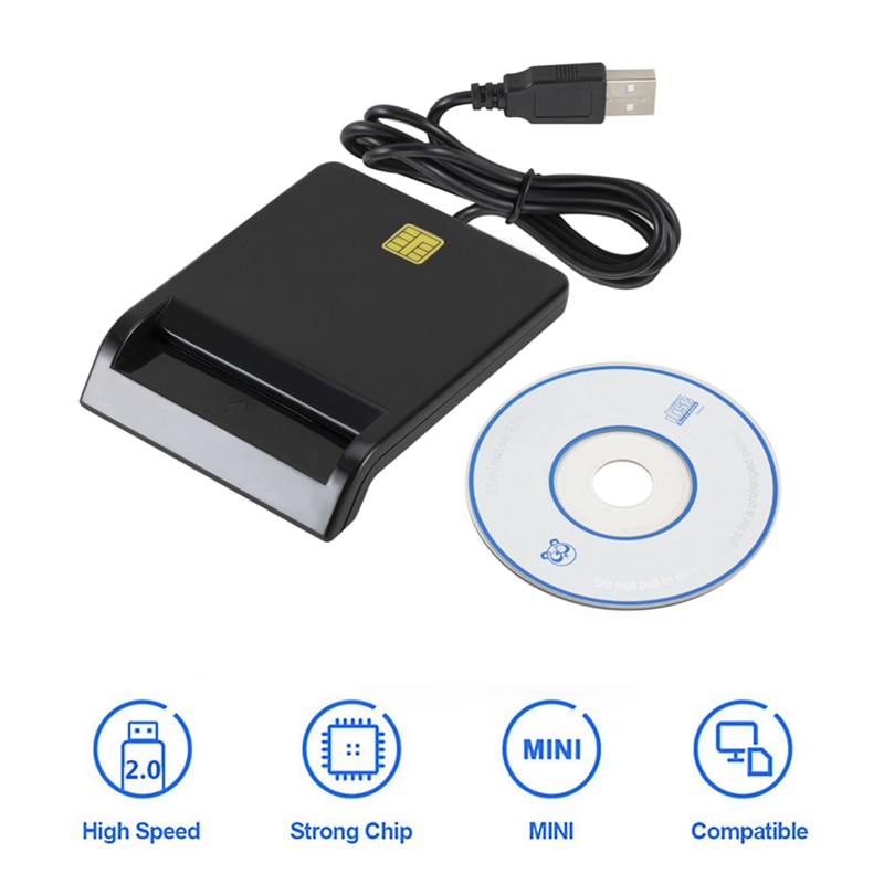 TABLLYUGE USB SIM Smart Card Reader For Bank Card IC/ID EMV SD TF MMC Card readers USB-CCID ISO 7816 for Windows 7 8 10 Linux. 