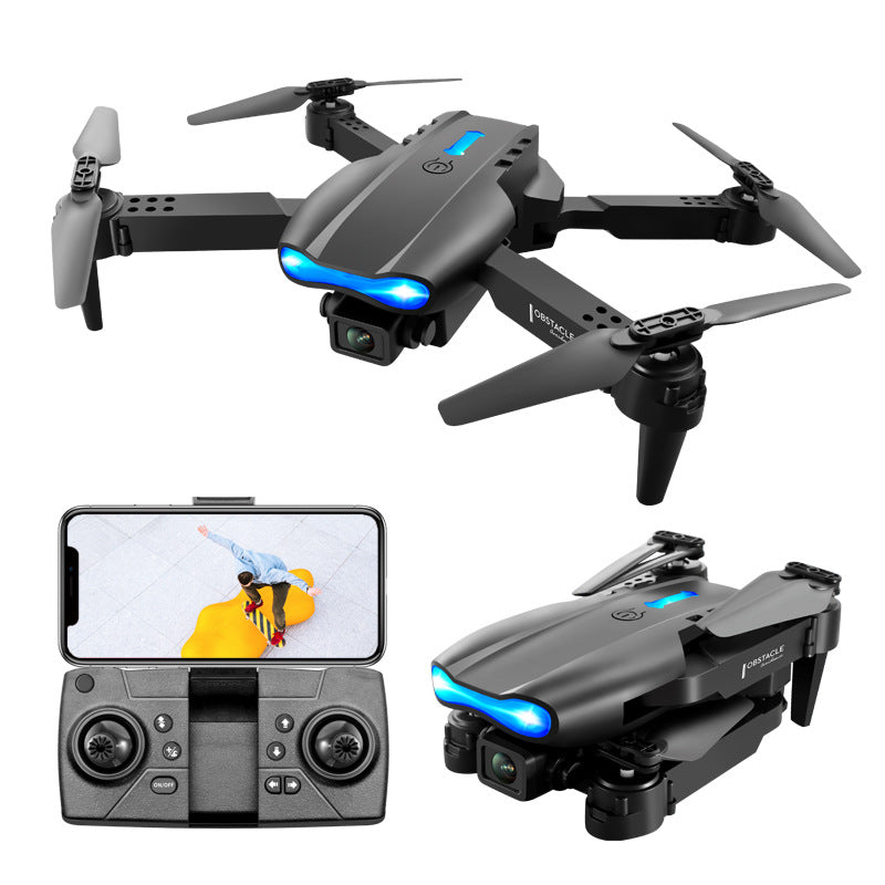 E99 Pro Brushed Motor Dual Camera with 2.4Ghz Dual Battery Folding Camera Drone-(WIFI  With Sensor Protect). 