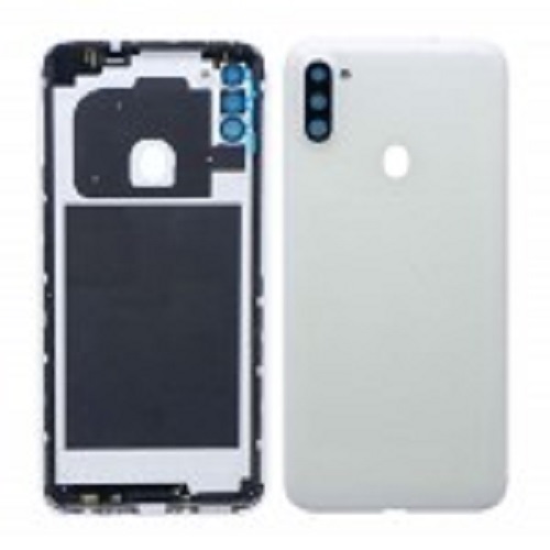 Samsung Galaxy A11 - ( Polycarbonate Plastic ) Casing / Back Shell / Back Panel / Battery Cover / Back Door / Back Replacement Part with Button. 