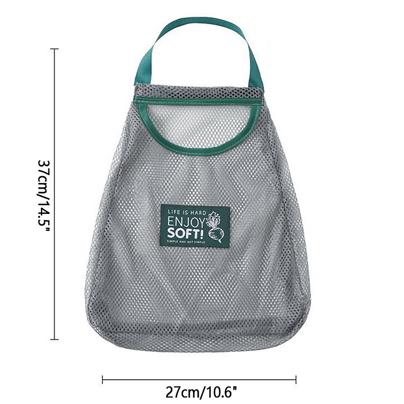Reusable Kitchen Hanging Mesh Bag Home Fruit And Vegetable Storage Net Bag For Ginger Garlic Potatoes Onions