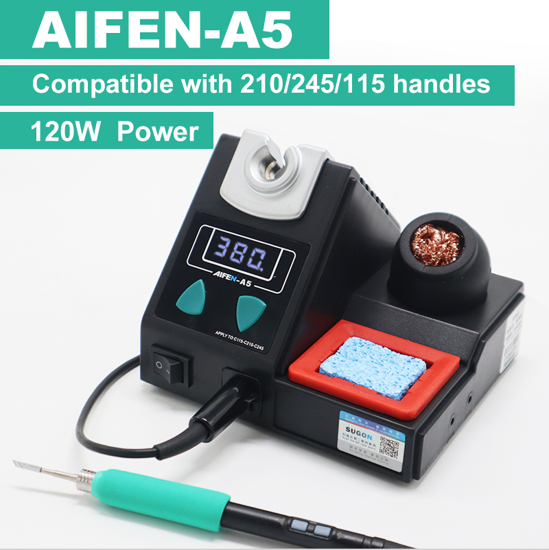 AIFEN A5 Soldering station Compatible Soldering iron Tips C210 245 C115 Handle Soldering and rework station Electronic tooL