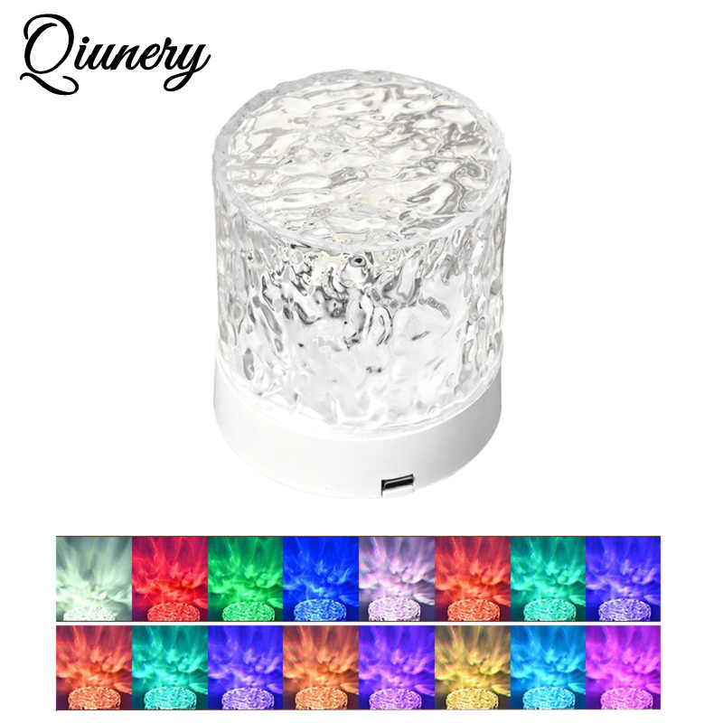 LED Water Ripple Night Light With Remote Control 16 Colors Available Touch Control Multifunctional Projection Lamp (85 x 85 x 95mm)