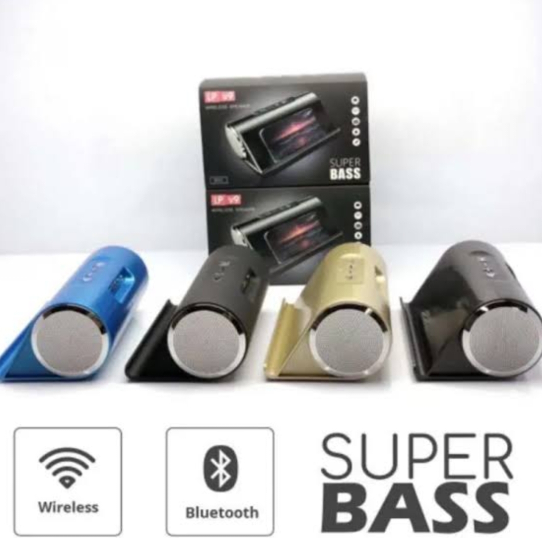 Wireless Bluetooth Speaker LP V9 Portable Speaker FM Radio USB,TF Card Reader Mobile Phone Bracket Design. 