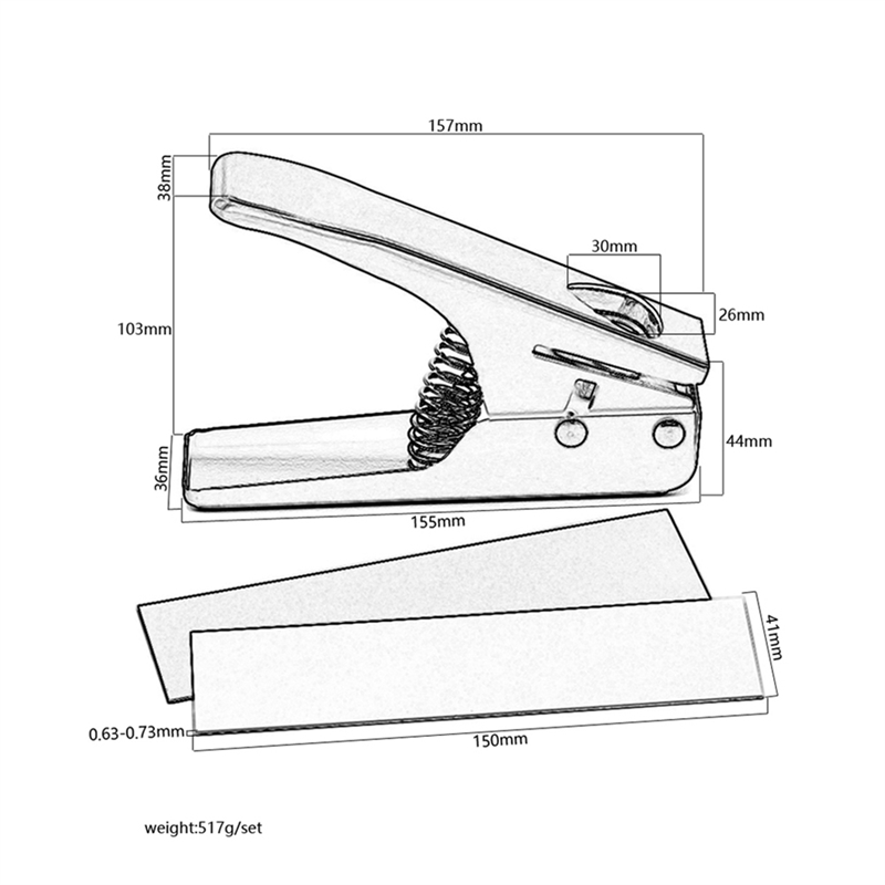 Guitar Pick Punch Pick Maker Guitar Pick Cutter with 2 Pick Strips Sheet for Guitar Pick Making Tool Durable Easy to Use. 
