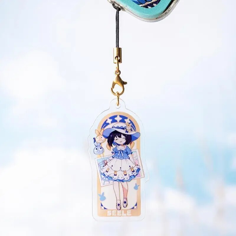 Honkai Impact 3rd Elysia Childlike Wonderland Acrylic Keychain For IPhone/Xiaomi/Huawei Mobile Phone Case Key Chain Cover Hang. 
