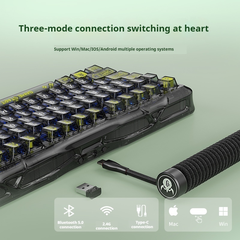 Gravastar Breakingcocoon 79keys Mechanical Keyboard Wireless 75% Configuration Customized Bluetooth Wired Gaming Hot Swappable. 