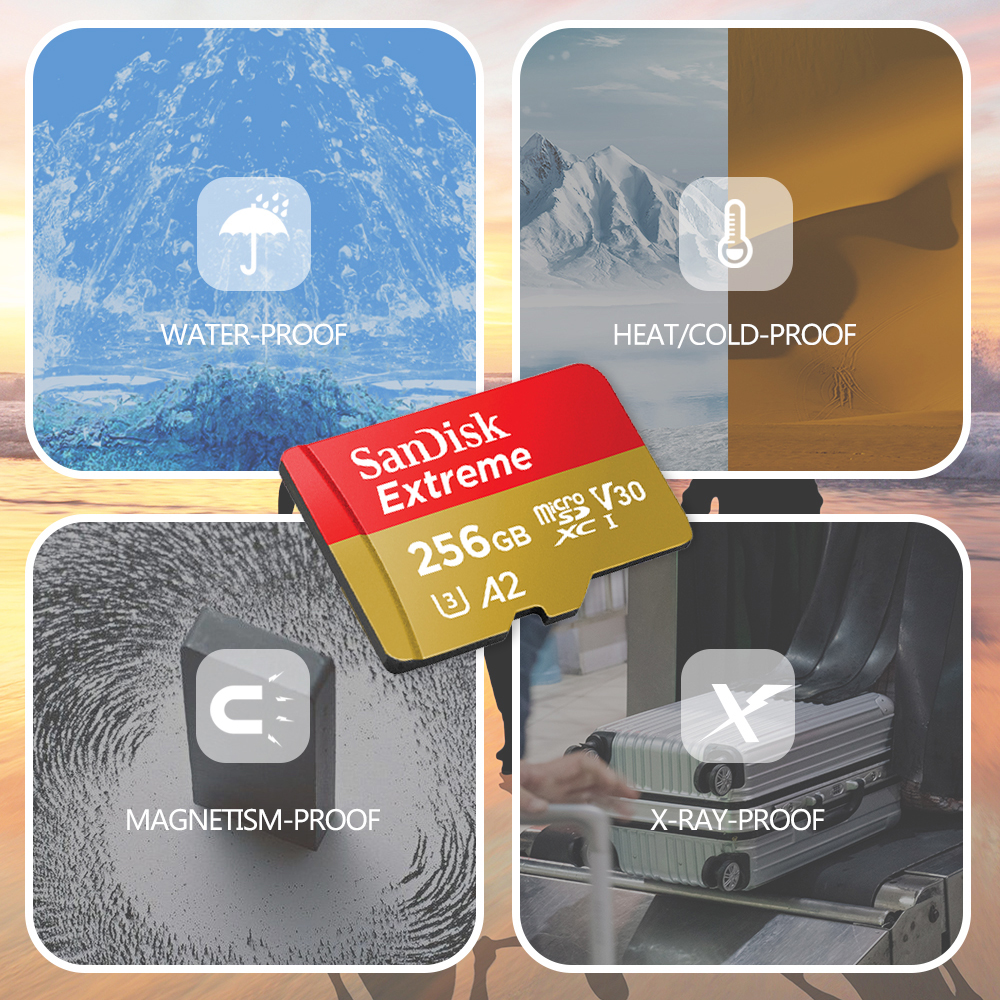 SanDisk Extreme micro SD Card 4K 5K UHD Video UHS-I Trans Flash Cards for Instar360 Camera GoPro DJI UAV Memory micro SDXC Card. 