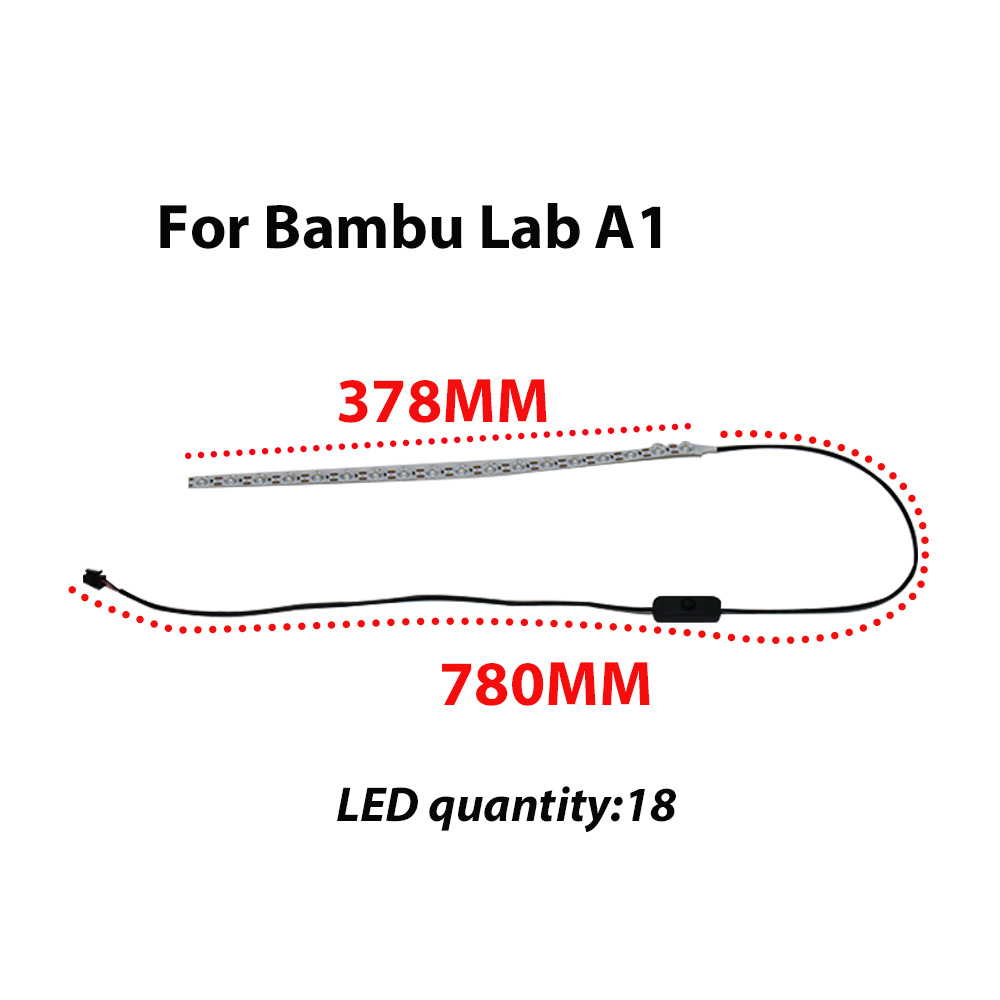 For Bambu lab A1 mini Light Led strip High temperature resistance Super bright Bambu lab a1 Led 3D printer accessories. 