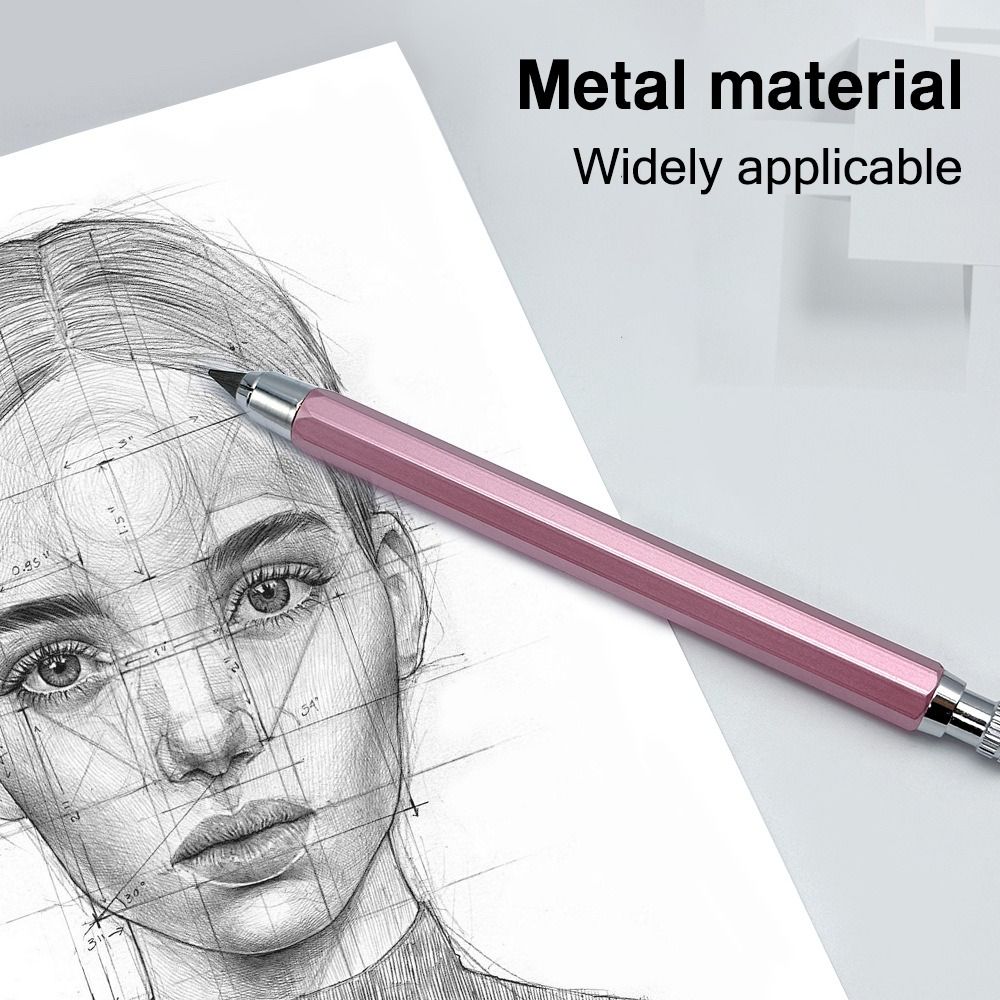 High Quality 4.0mm Mechanical Pencil Metal 2B/4B/6B/8B/10B Pencil Refill Automatic Pencil Drawing Writing Tool Sketch Comics Design Sketch Pencil Art Painting Supplies. 