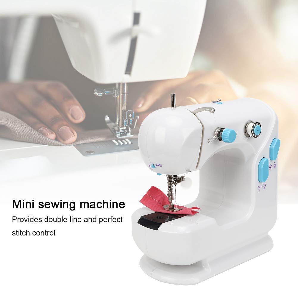 306 Portable Dual Speed Mini Sewing Machine Double Thread & Speed with ...