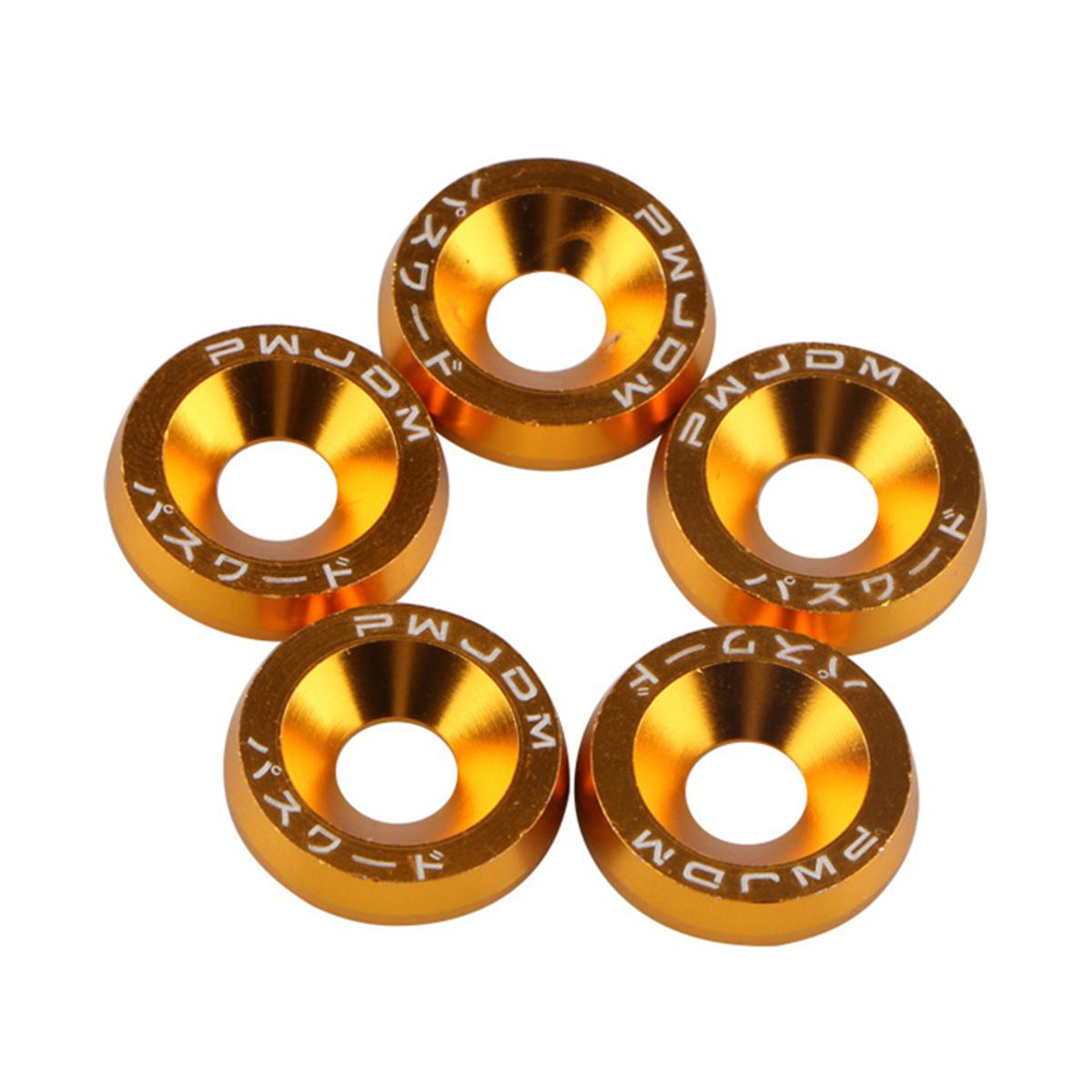 10x M6 Jdm Billet Aluminum Fender/bumper Washer/bolt Engine Bay Dress Up Kit - Foto 8