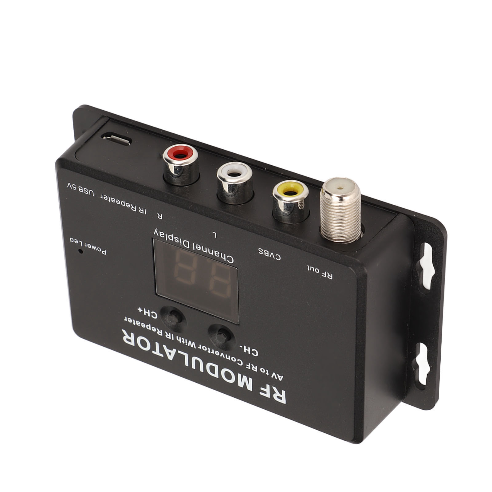 RF Modulator, AV To RF Convertor Wide Frequency Range PAL NTSC Professional for Set Top Box for DVD. 