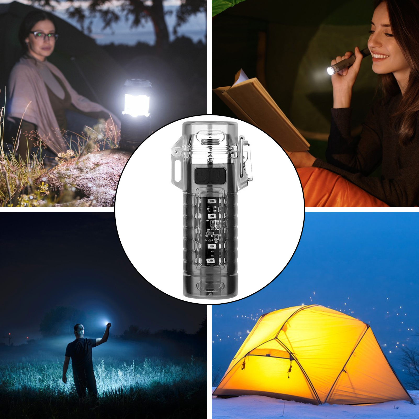 Mirage Super Bright Flashlight Ultra Bright Waterproof Rechargeable Led Torch for Outdoor Activities Ideal for Fishing Hiking Camping Portable Mini Flashlight with Igniter Type-c Charging High-brightness. 