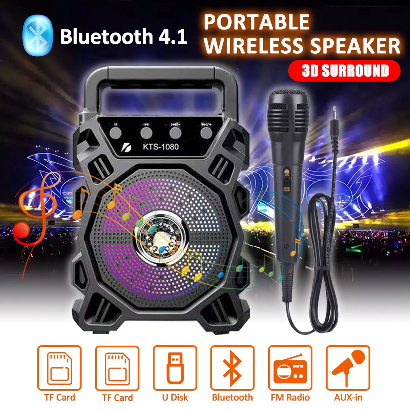 portable bluetooth speaker with pendrive support