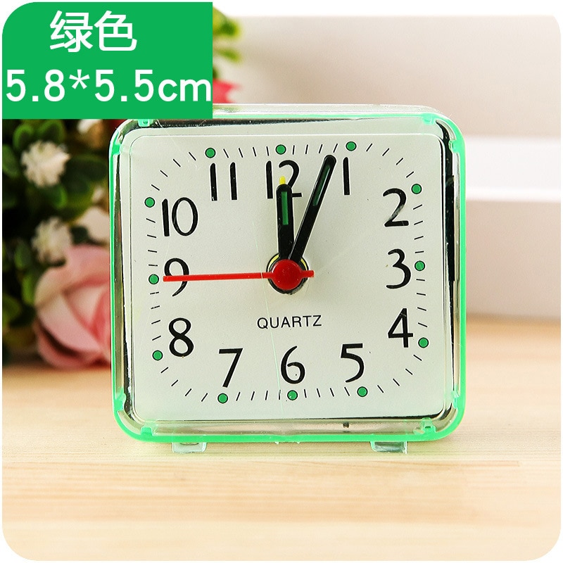 Korean Version of Small Alarm Clock Creative Transparent Candy-colored Alarm Clock Fashion Student Bedroom Bedside Crystal Clock. 