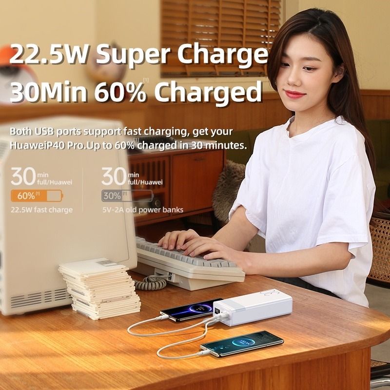 Remax RPP- 320 30000 mAh 20W+22.5W Super Fast Charging Powerbank  With Camping LED Light. 