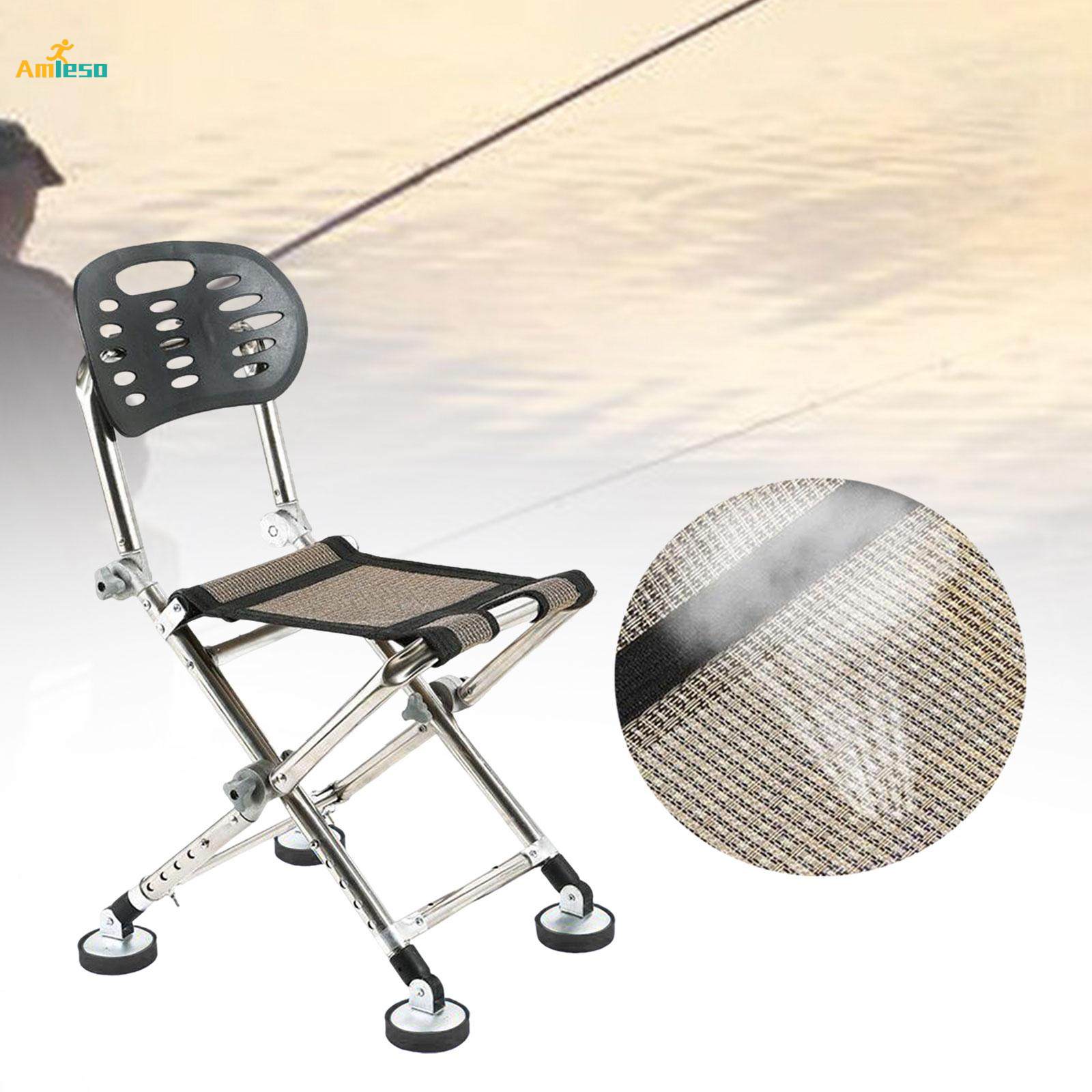 Fishing Chair Folding Camping Stool with Backrest for Backyard Balcony Beach. 