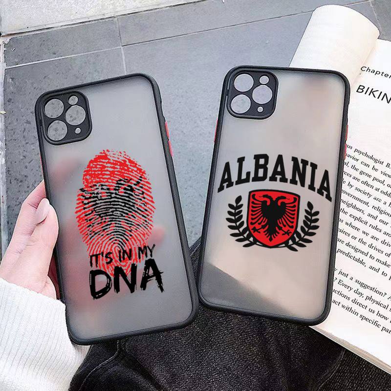 Albania Albanians Flag Phone Case matte transparent For iphone 14 11 12 13 plus mini pro max cover