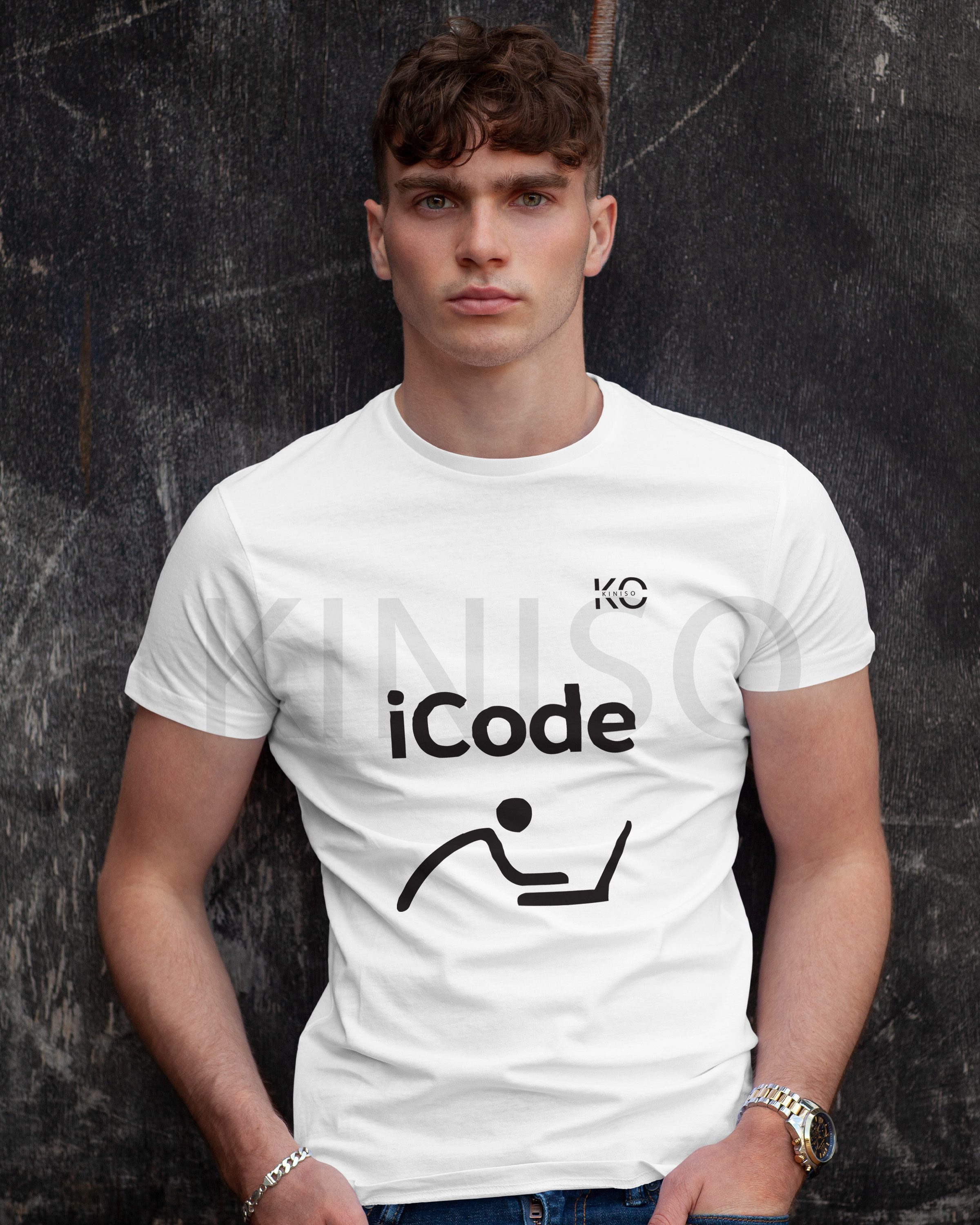 Tech Tshirt - iCode - technology tee for Men in DHAKA by KINISO. 