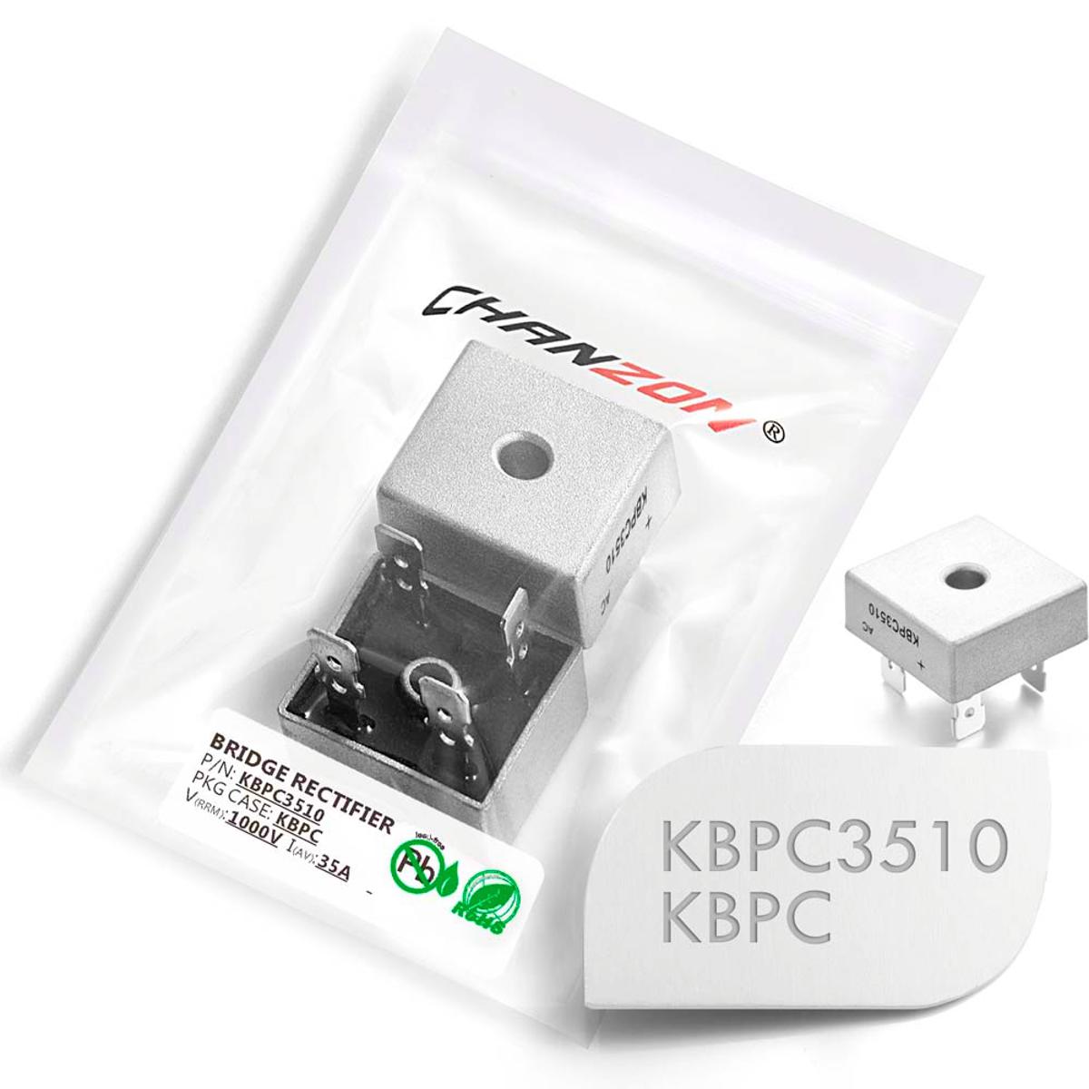 2 Pcs KBPC3510 Bridge Rectifier Diode 35A 1000V KBPC 3510 Single Phase Full Wave 35 Amp 1000 Volt Electronic Silicon