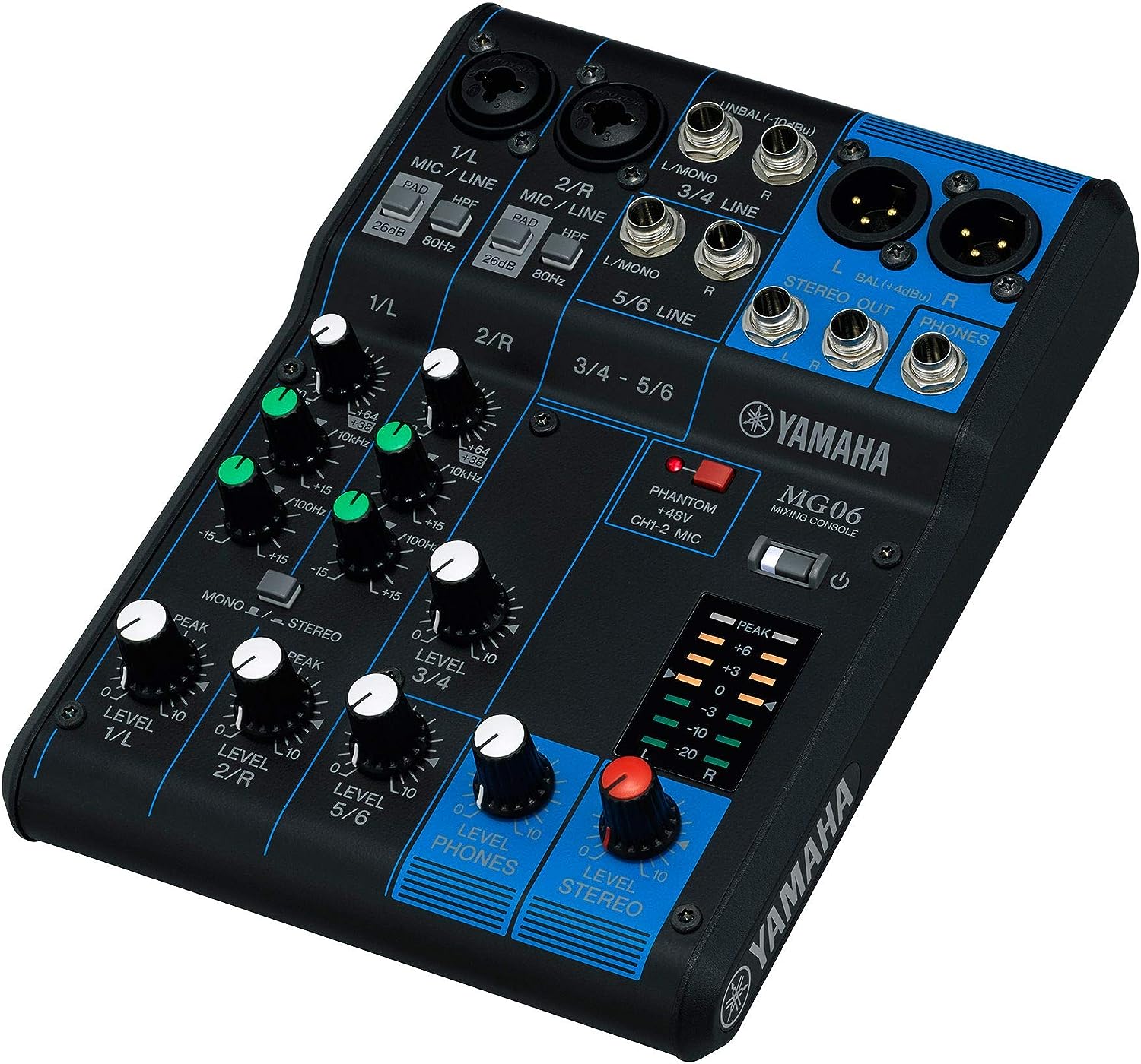 Yamaha MG06 6-Input Compact Stereo Mixer. 