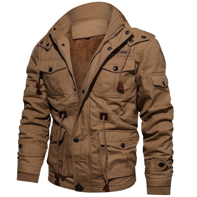 Winter Military Jacket Men Casual Thick 