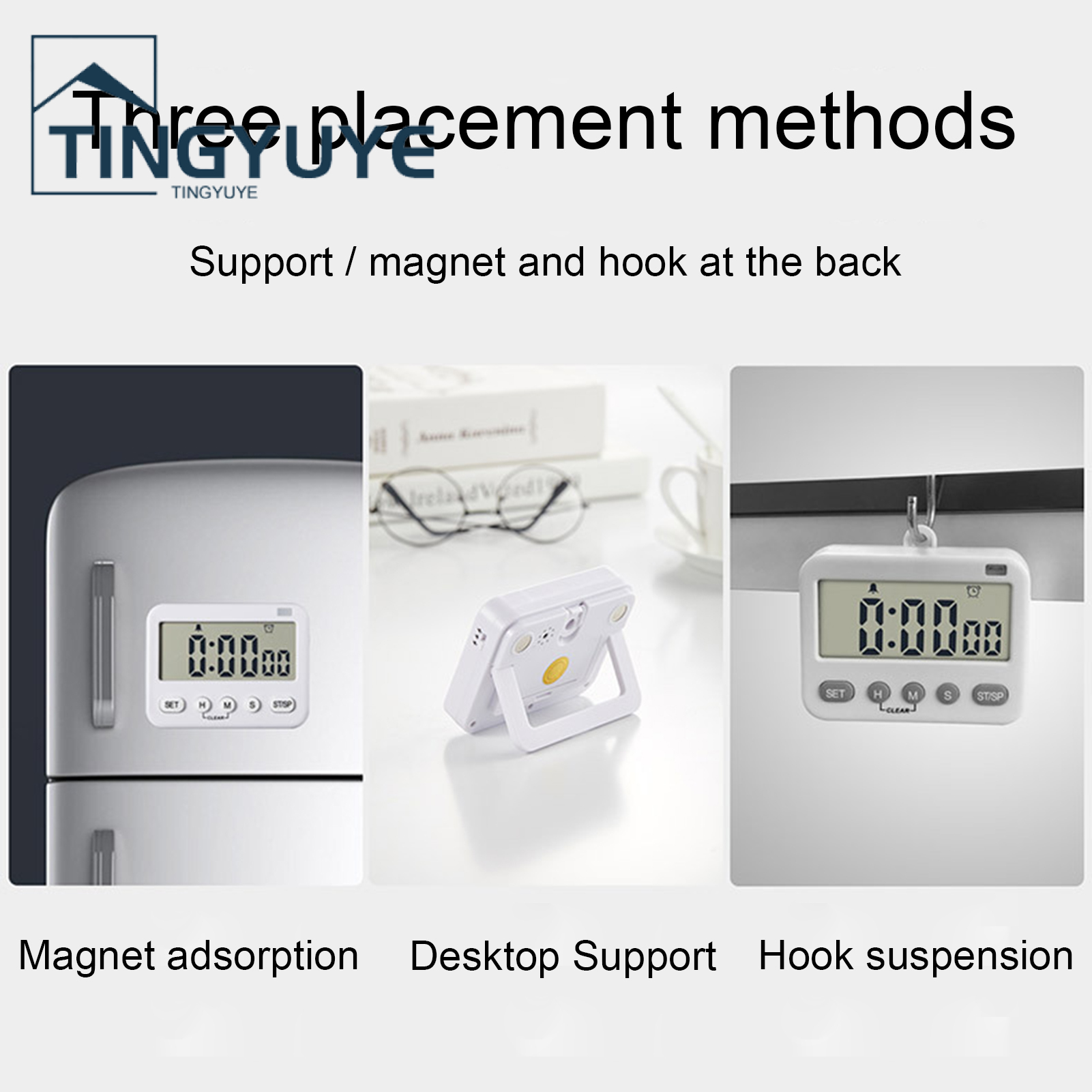 Cooking Timer Management 3-in-1 Multi-purpose Long Lasting Baking Reminder Kitchen Tools. 