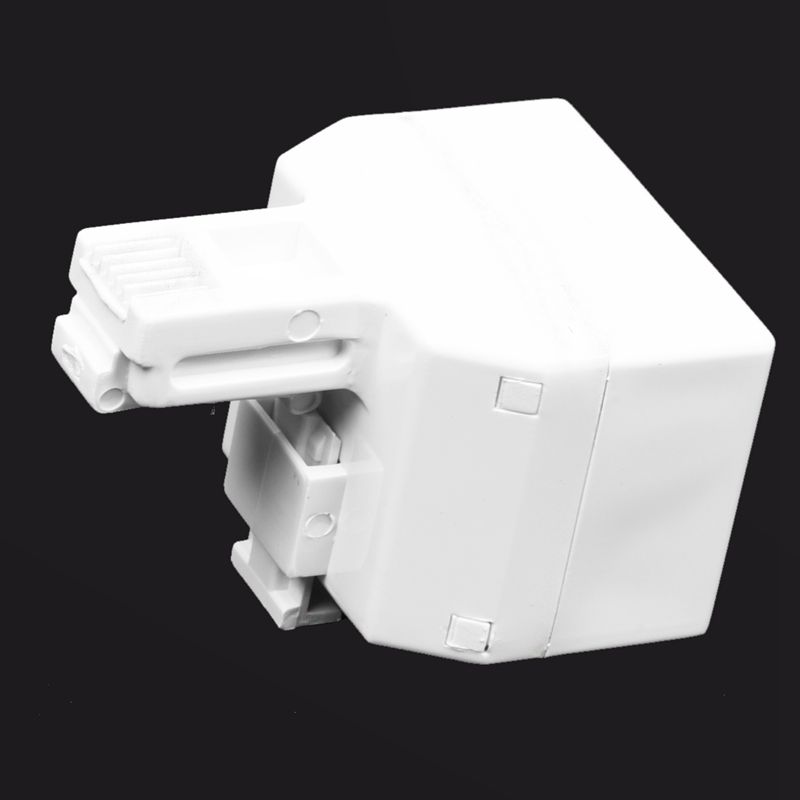 2-Way 6P4C RJ11 Modular Phone Telephone Wall Adapter and Splitter for Landline Telephone. 